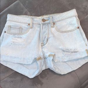 Light blue jean shorts
